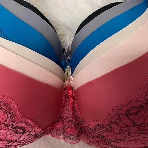 Bundle of Six Lace Contrast Bras - Picture 3 of 4